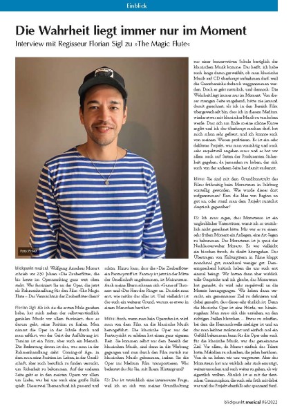 Interview zum Film THE MAGIC FLUTE aus der BliMu 06-22