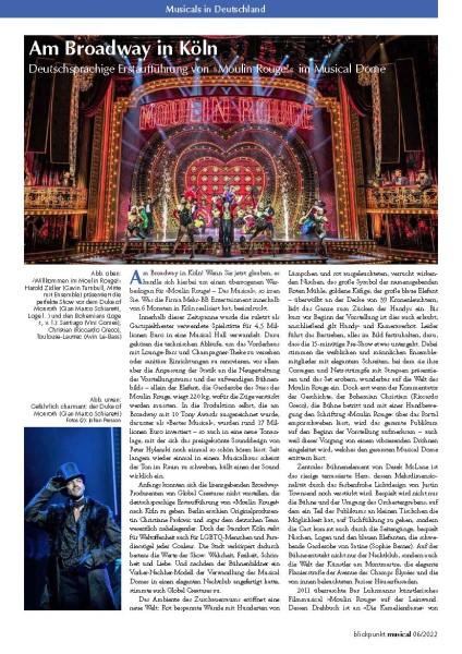 Rezension zur DSE von MOULIN ROUGE in Köln aus der BliMu 06-22