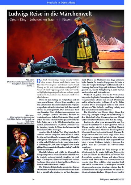 Rezension zur Aufführung von DREAM KING aus Füssen aus der BliMu 05-23
